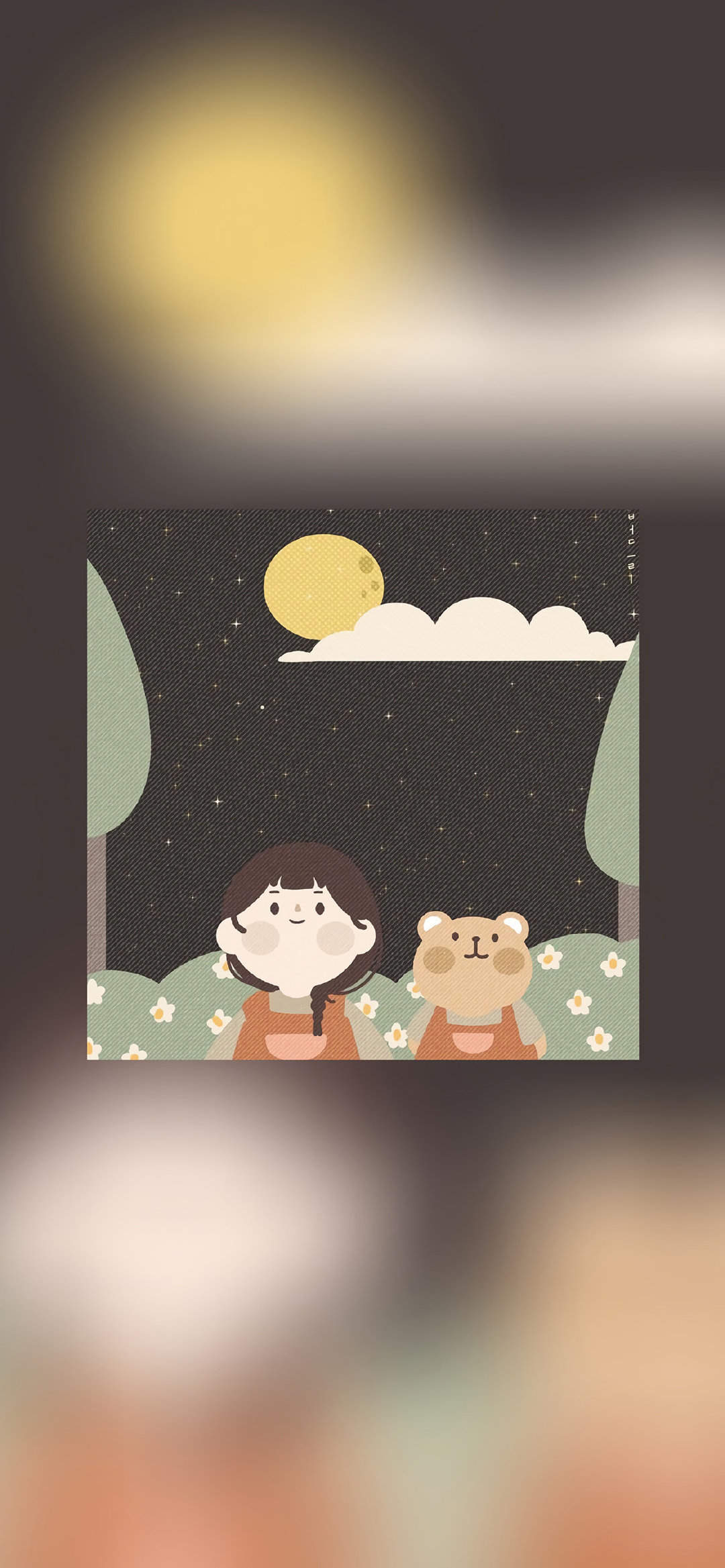 萌系可爱套图插画高清手机壁纸图片