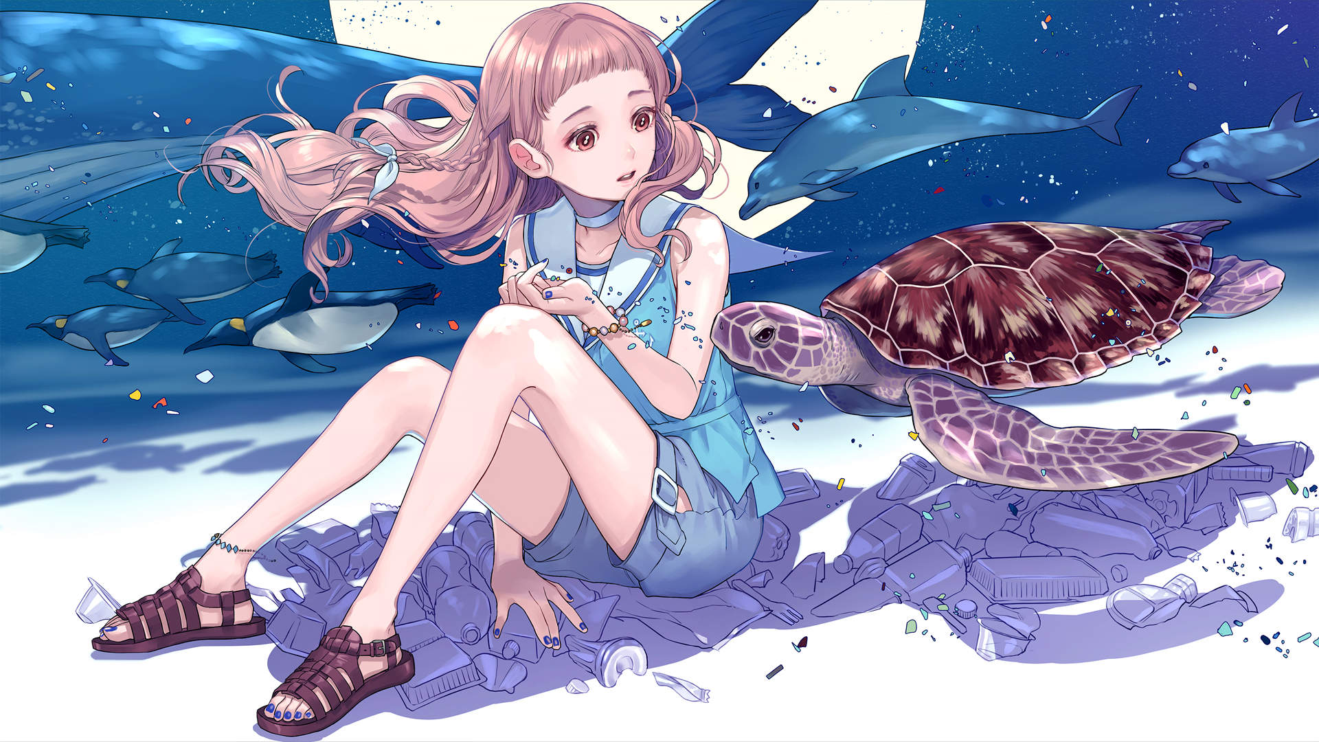 唯美动漫少女头像图片图片