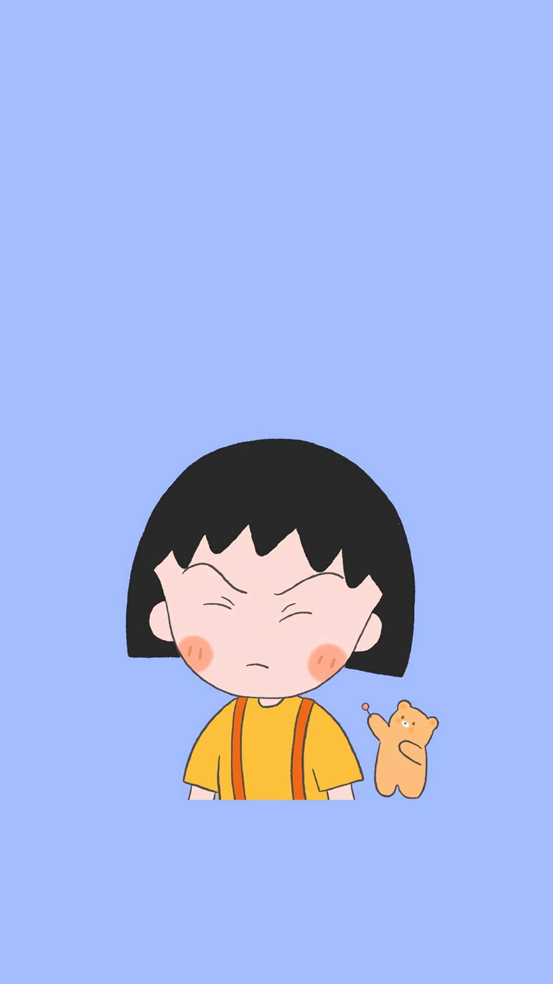 小清新樱桃小丸子卡通手机壁纸图片