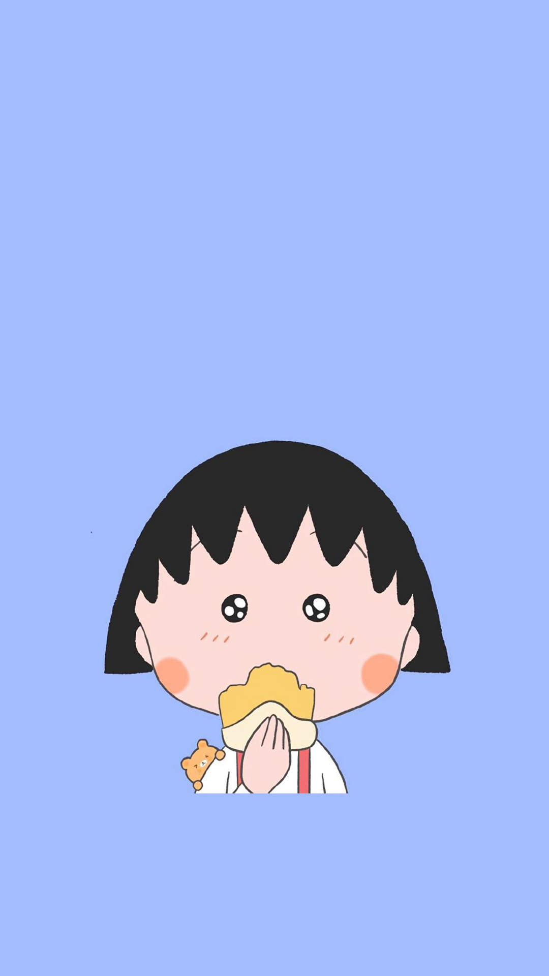 可爱萌系童年的陪伴樱桃小丸子高清手机壁纸下载图片