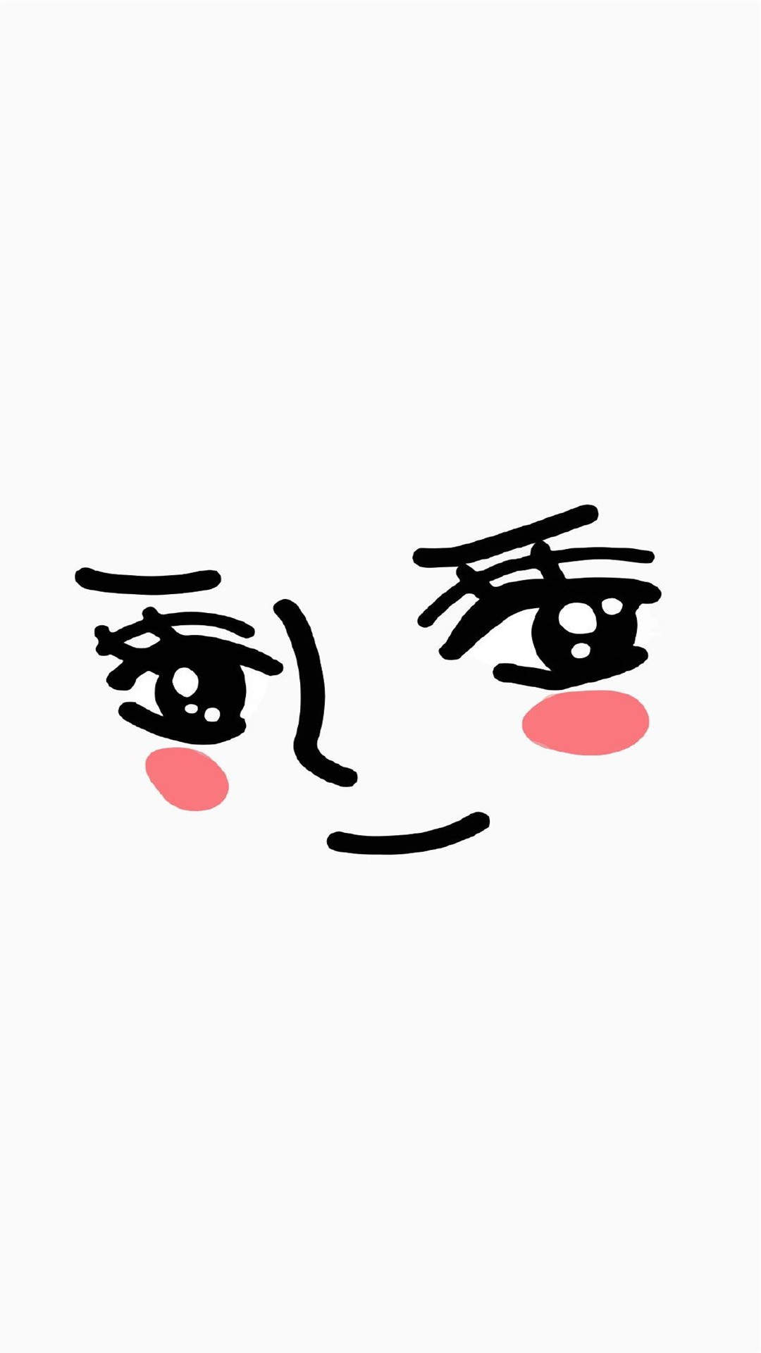 海贼王创意极简动漫表情高清手机壁纸图片