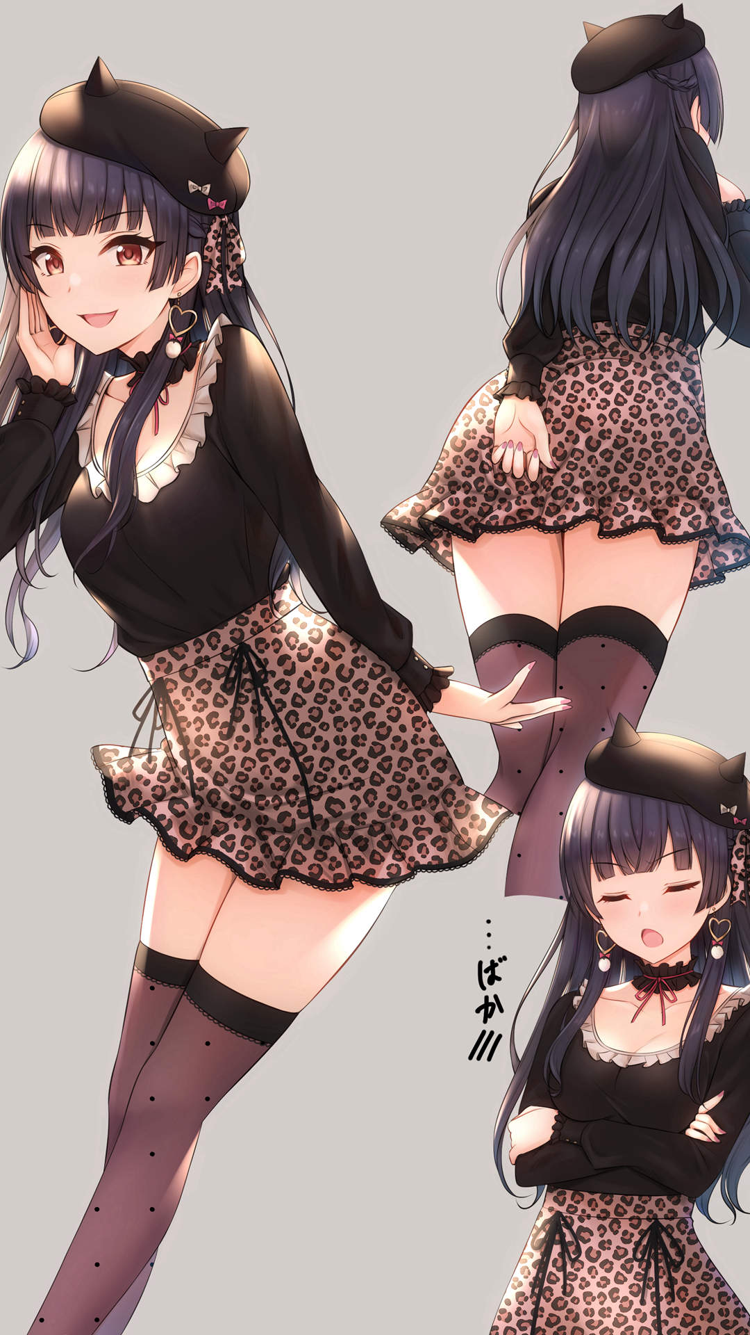 甜美马尾辫美女手机壁纸图片