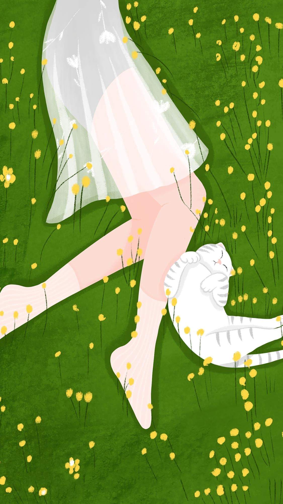 小清新绿色护眼手机壁纸图片