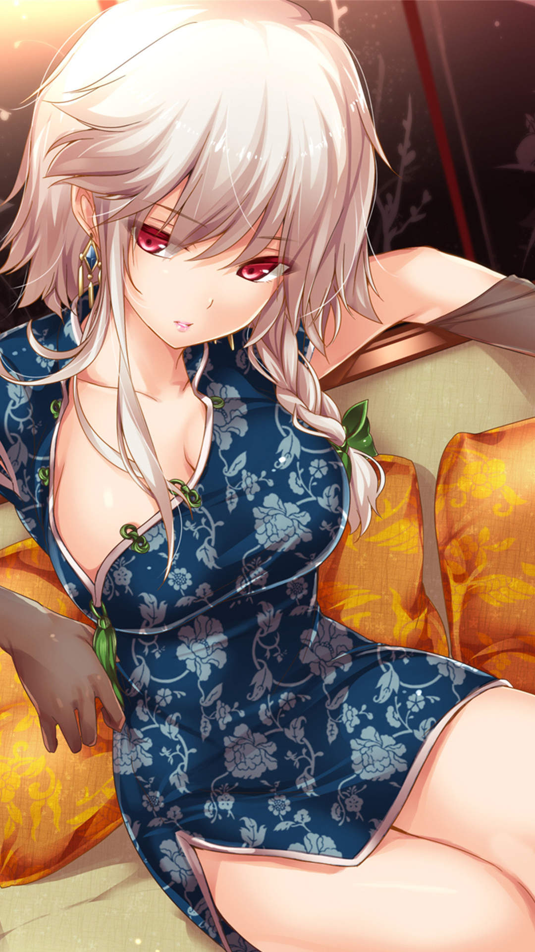 旗袍动漫美少女手机壁纸图片