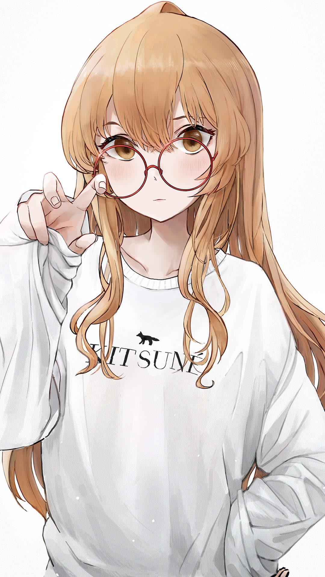 好看养眼的白裙动漫美女手机壁纸图片