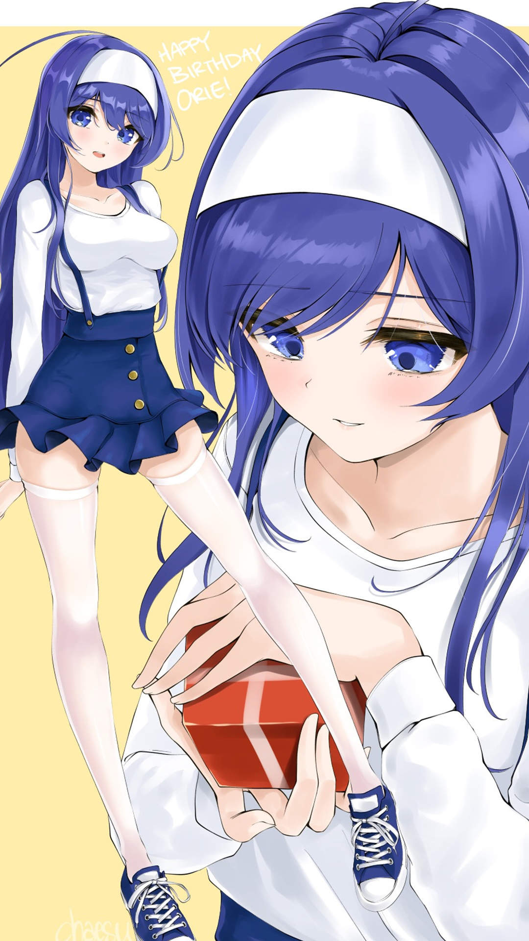 好看养眼的白裙动漫美女手机壁纸图片