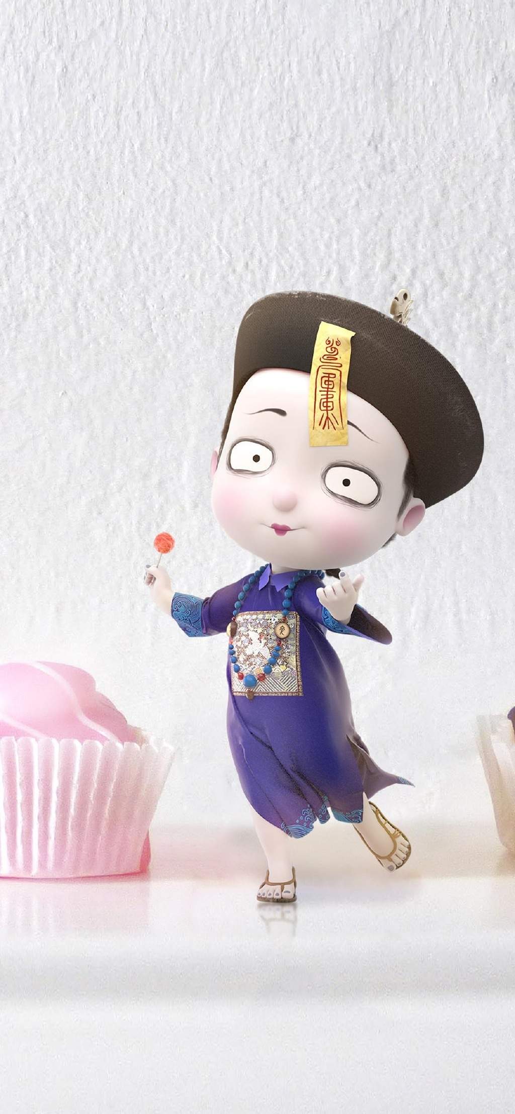 僵小鱼可爱卡通手绘手机壁纸图片