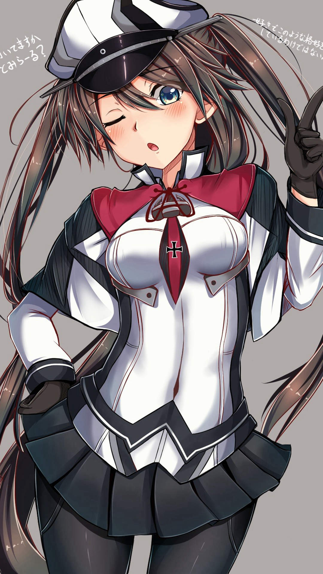 二次元性感短裙美女手机壁纸图片