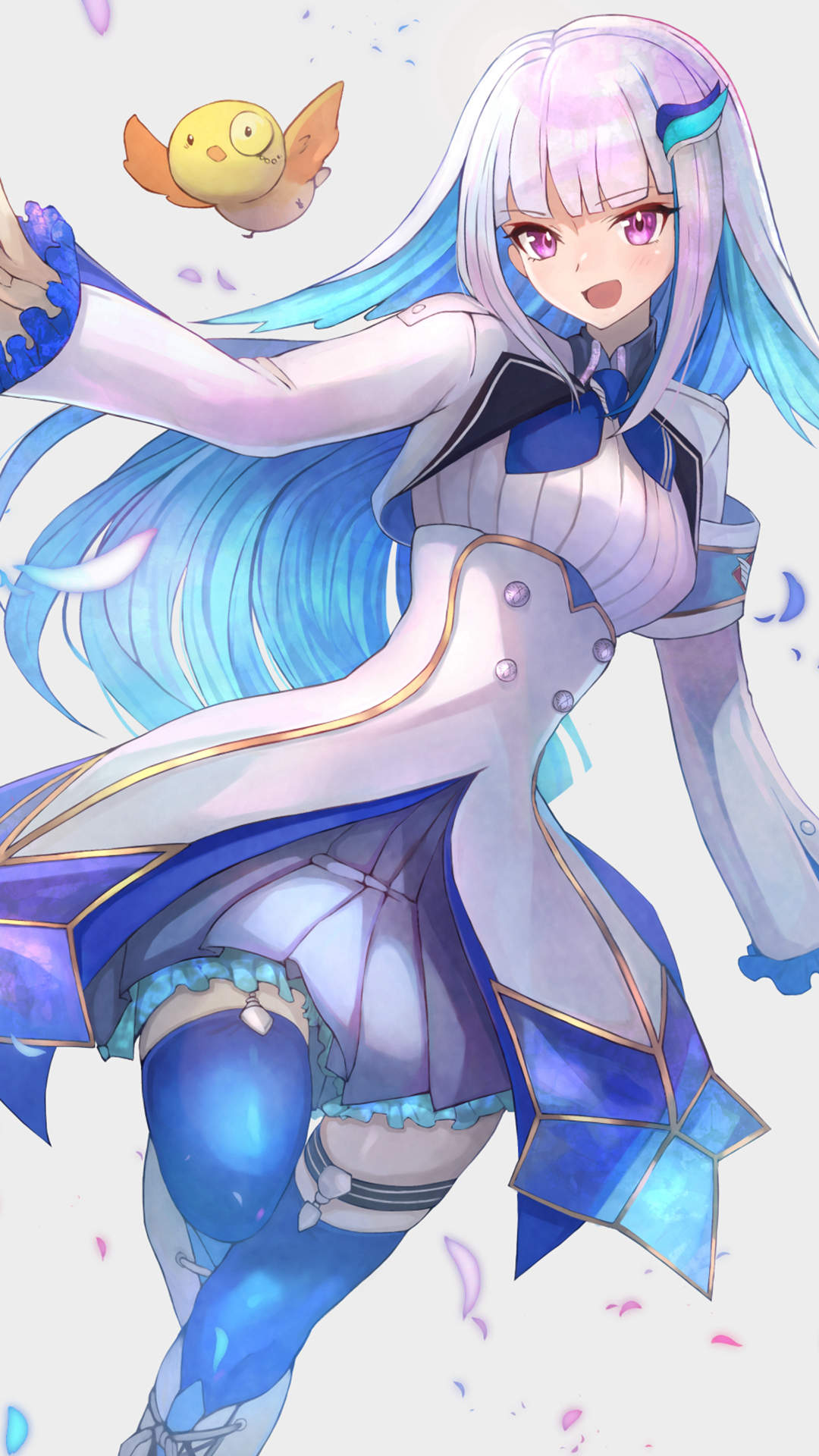 二次元性感短裙美女手机壁纸图片