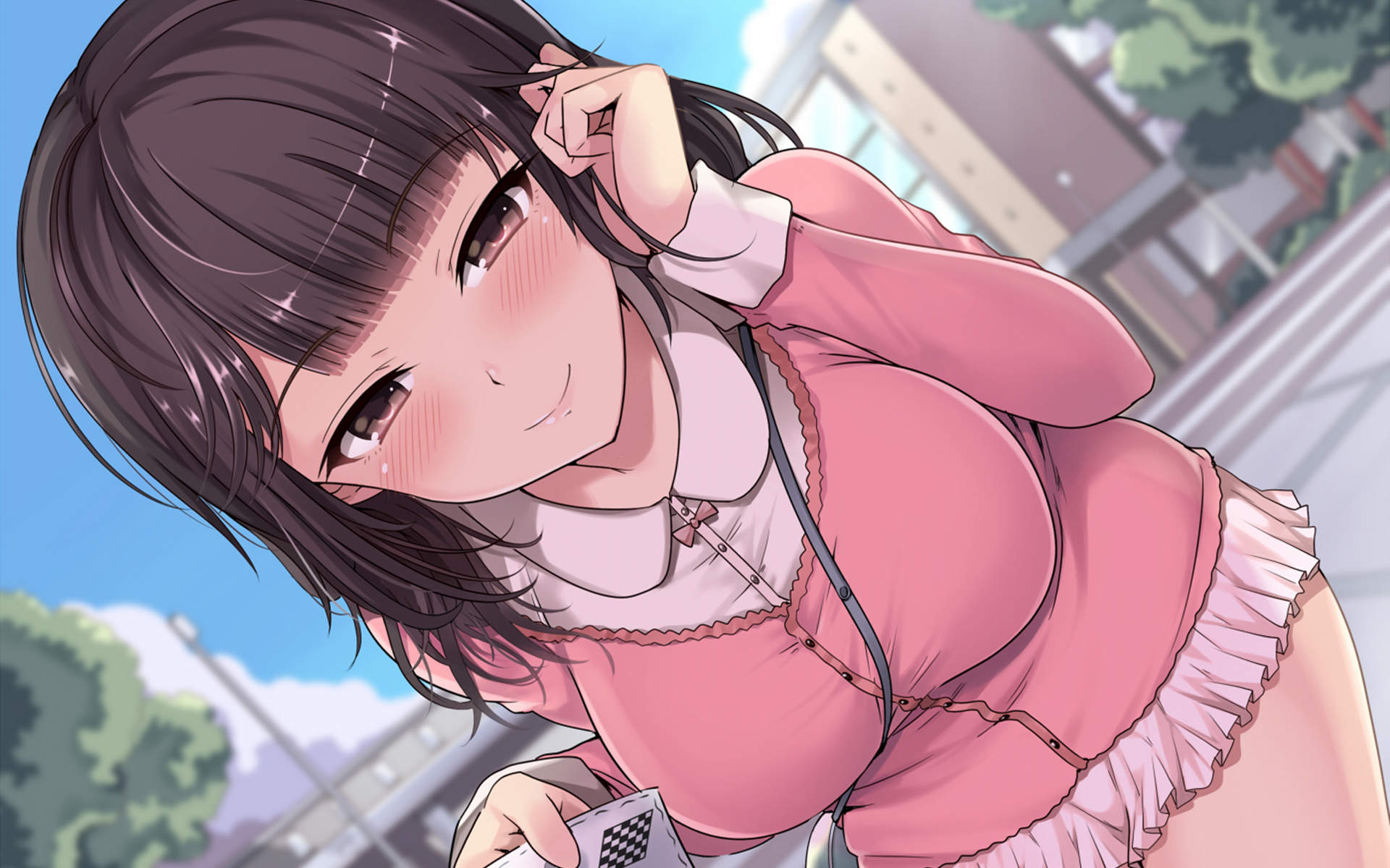 好看养眼的白裙动漫美女手机壁纸图片