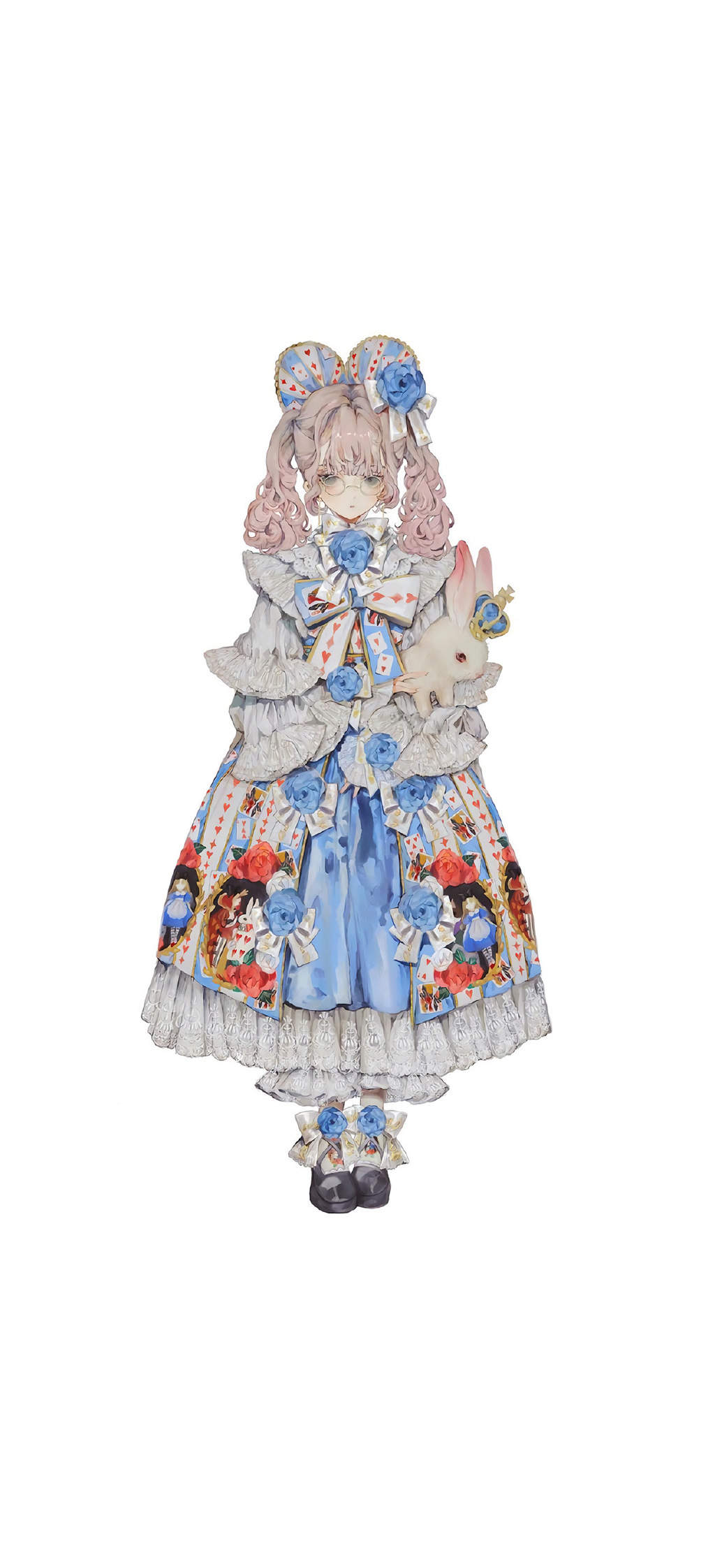 二次元卡通美少女插画高清手机壁纸图片