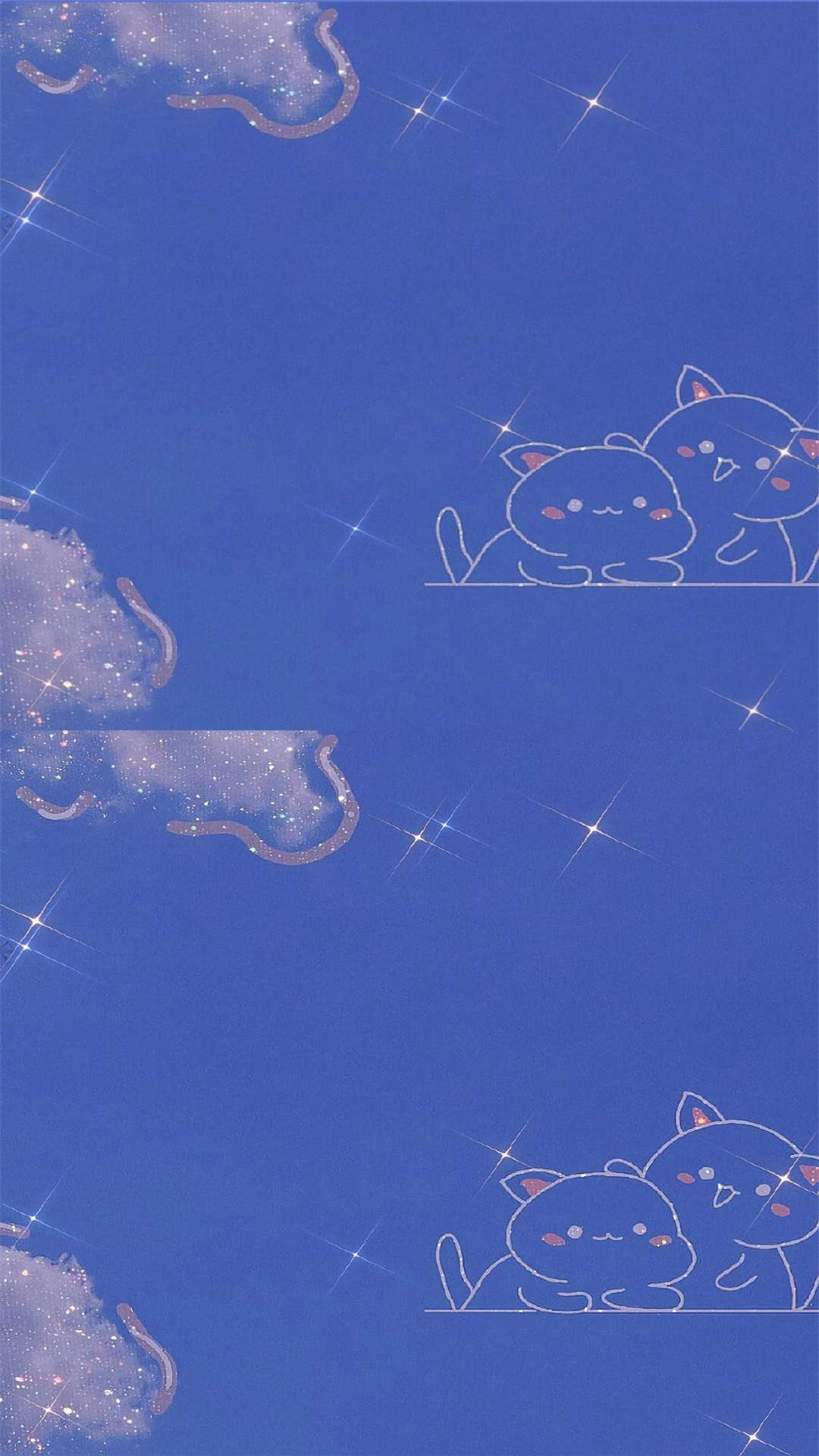 可爱云朵手绘插画高清手机壁纸图片