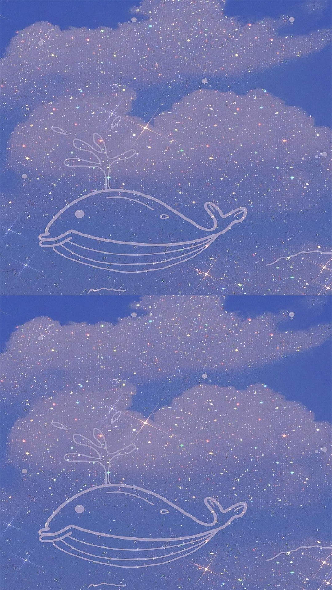 可爱云朵手绘插画高清手机壁纸图片