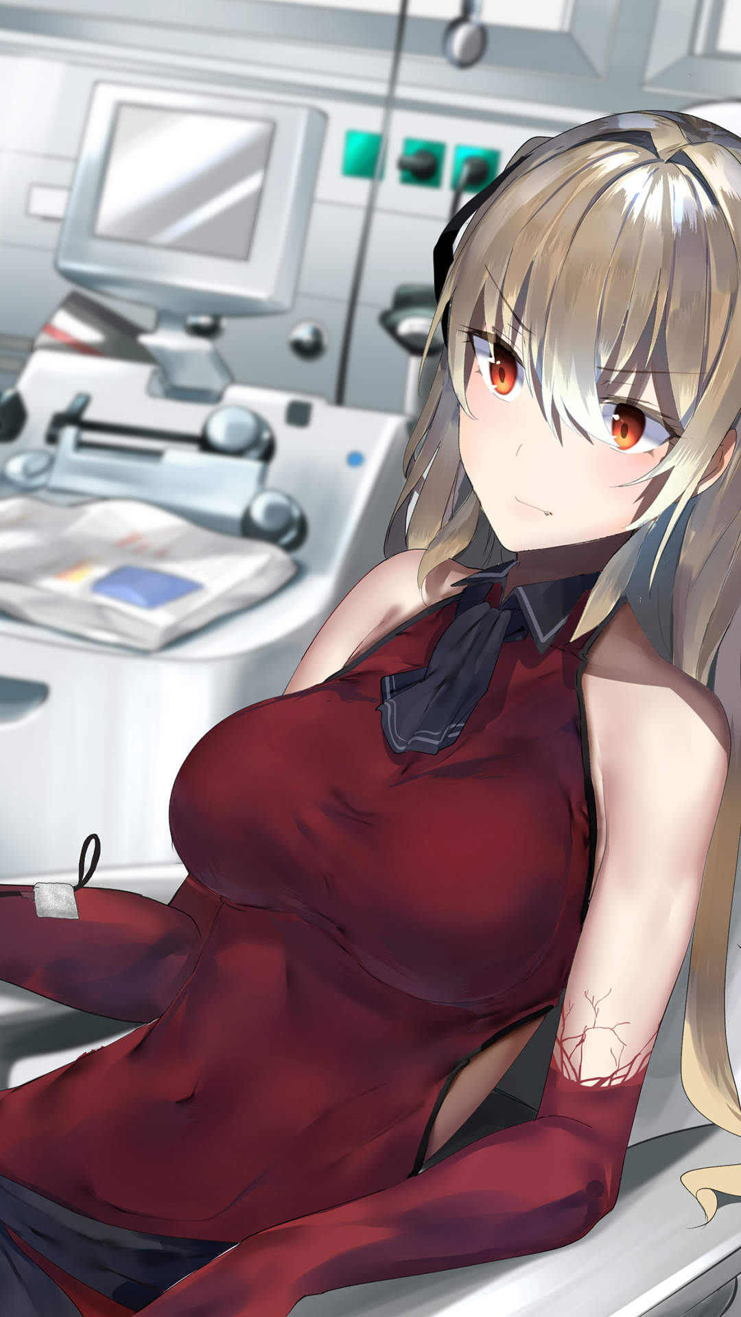 好看养眼的白裙动漫美女手机壁纸图片