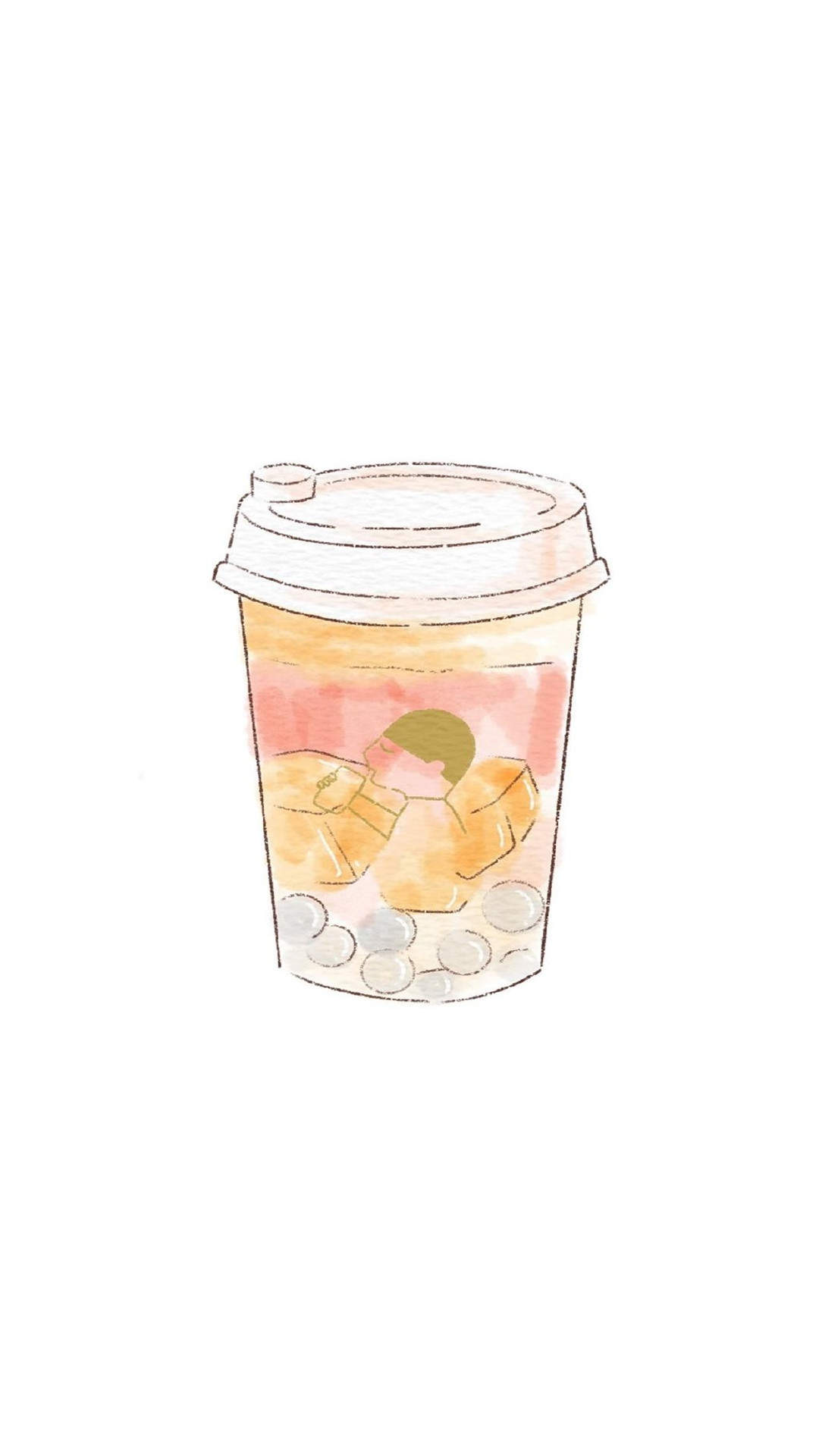 饮料卡通插画高清手机壁纸图片
