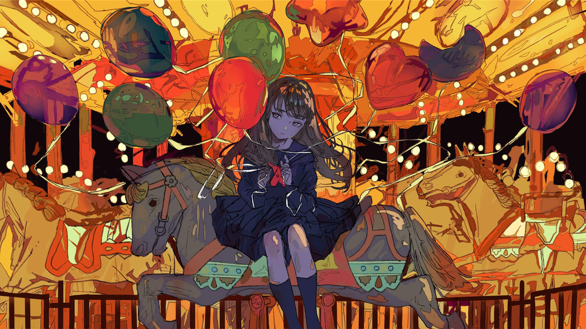 唯美动漫少女头像图片图片