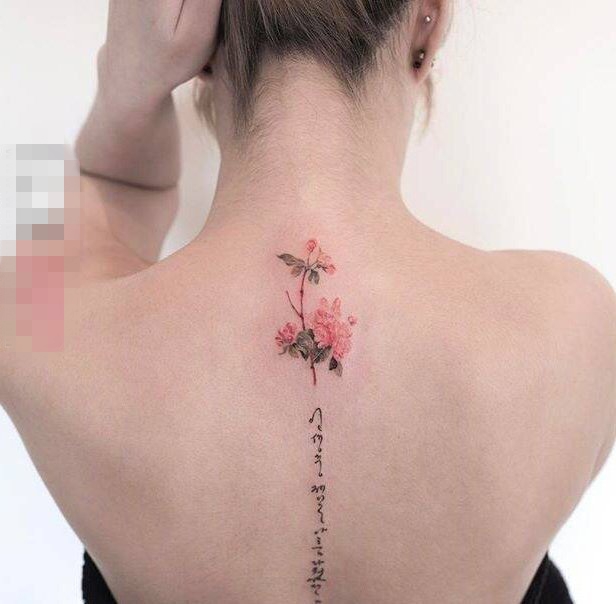 创意水彩画头像腰部纹身图案图片_腰部纹身图案大全_纹身图吧图片