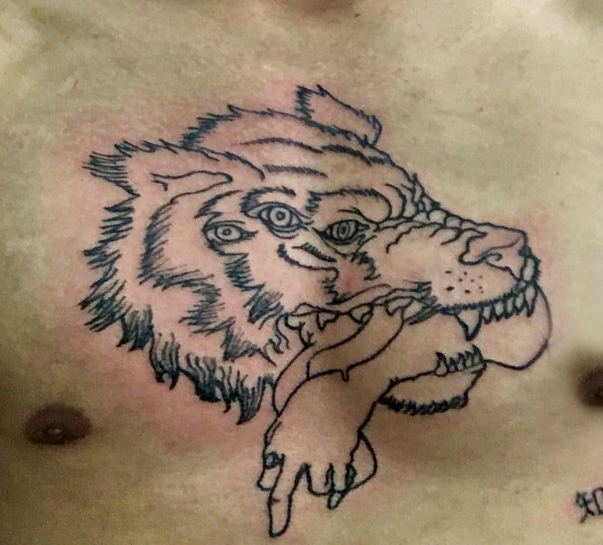 胸部纹身图片