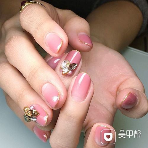 混合美甲图片