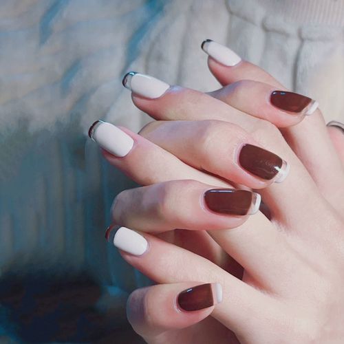 白美甲图片