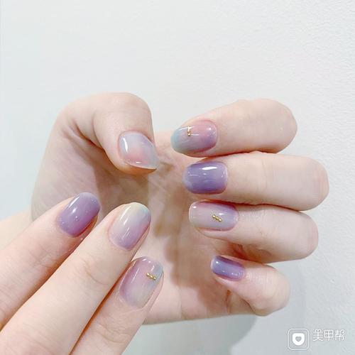 香芋紫美甲香芋紫美甲图片款式图片
