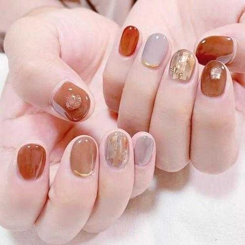 混合美甲图片