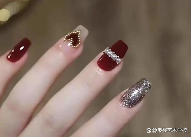 混合美甲图片