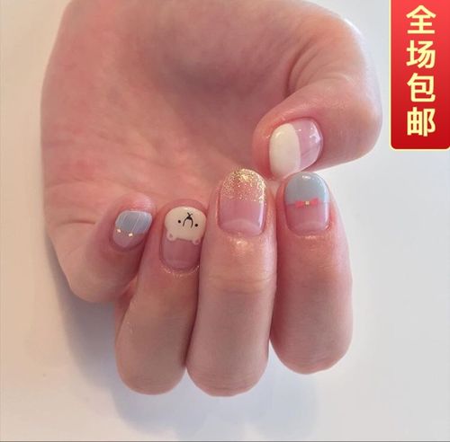混合美甲图片