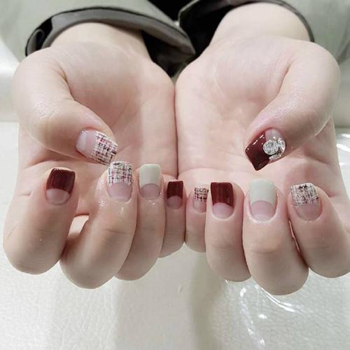 混合美甲图片