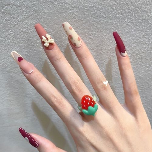 混合美甲图片
