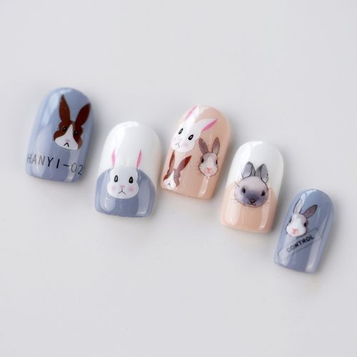 白美甲图片