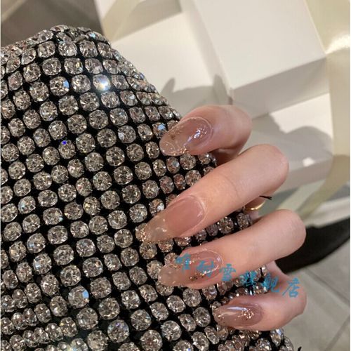 灰美甲图片