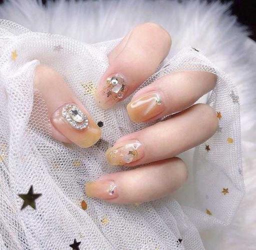 灰美甲图片