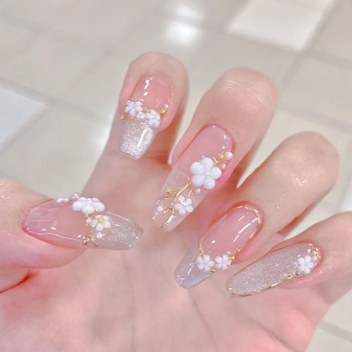 灰美甲图片