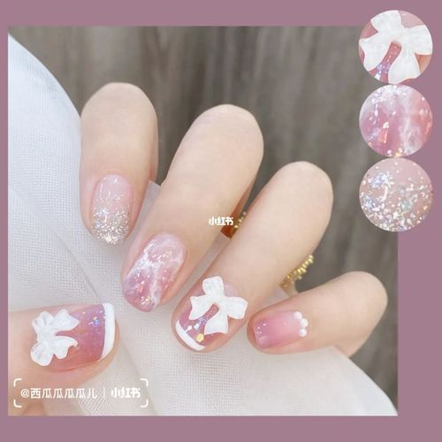 灰美甲图片