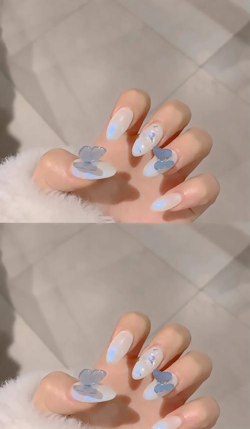 灰美甲图片