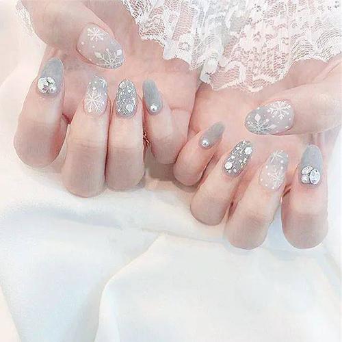混合美甲图片