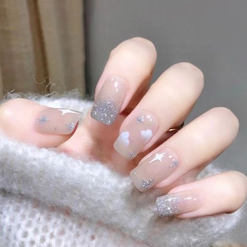 红美甲图片
