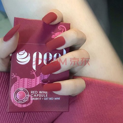 红美甲图片