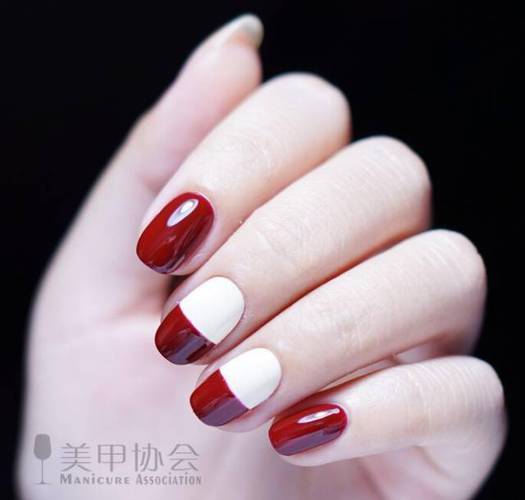 红美甲图片