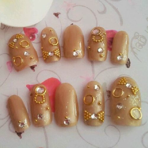 金色美甲图片 金银色美甲图片图片