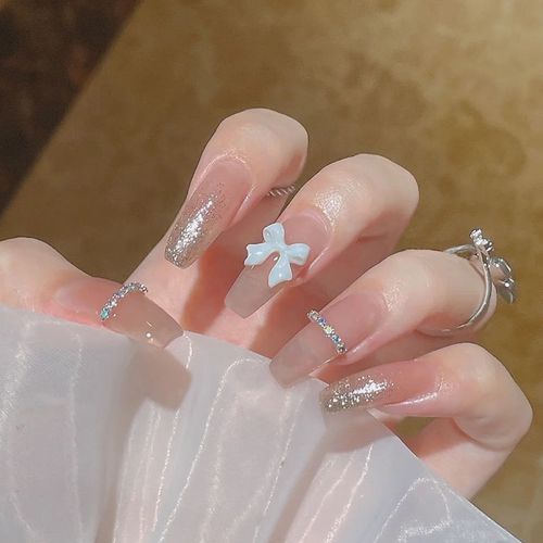 红美甲图片