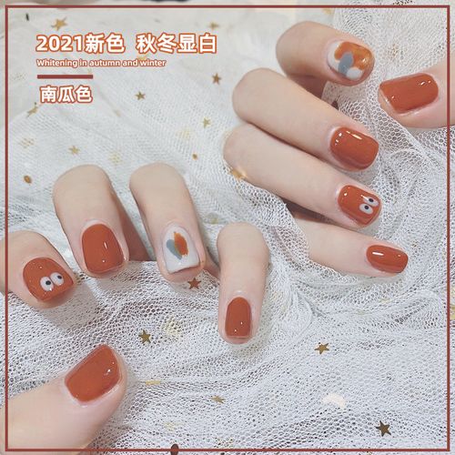 黄美甲图片