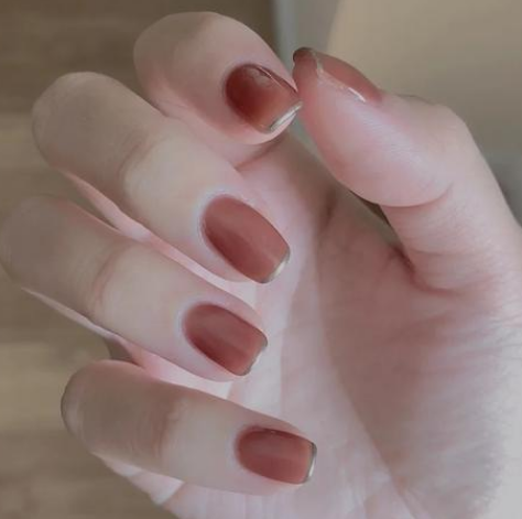 黑美甲图片