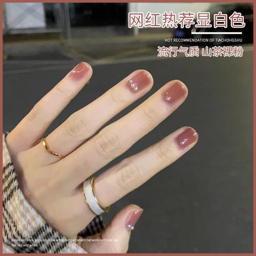 灰美甲图片