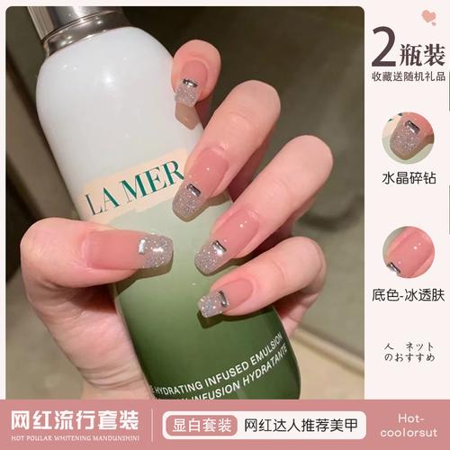 灰美甲图片