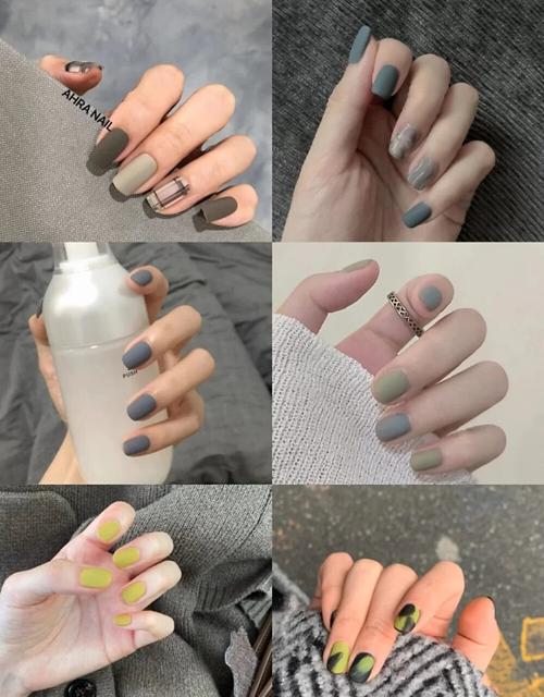 黑美甲图片