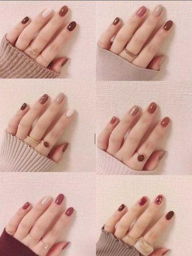 黑美甲图片