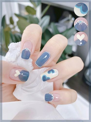 黑美甲图片