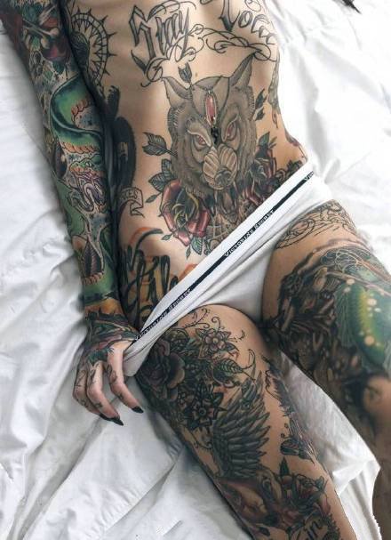 欧美性感女郎的纹身图片欣赏图片